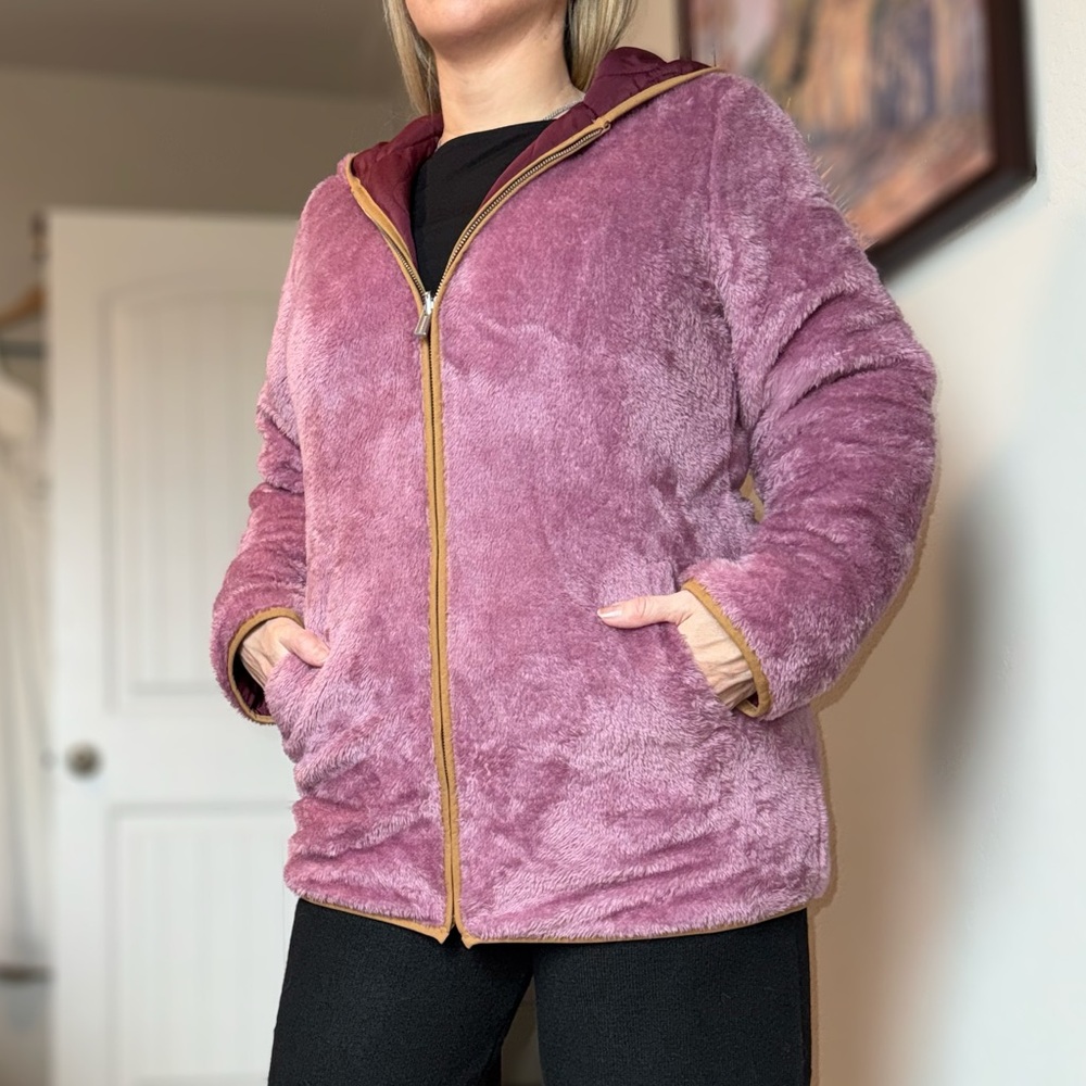 Susan Graver Maroon Quilted Puffer Jacket - Picture 4 of 16